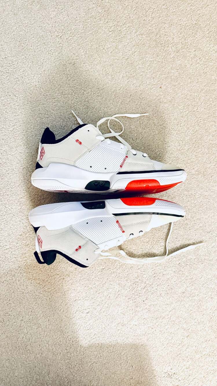 Nike Jordan One Take 5 White/Black/University Red Basketball Shoes